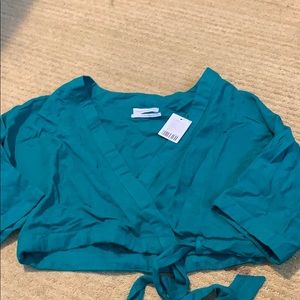 Green Urban outfitters wrapped top